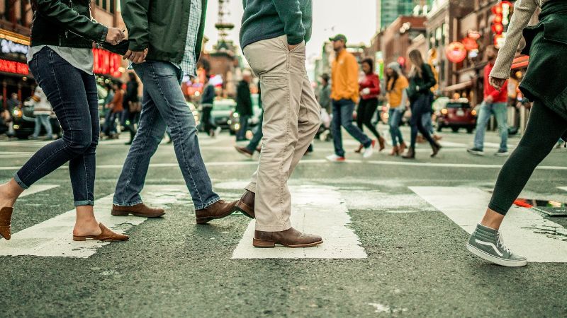 Pedestrians.