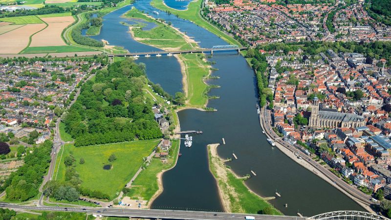 An aerial photo of Deventer.