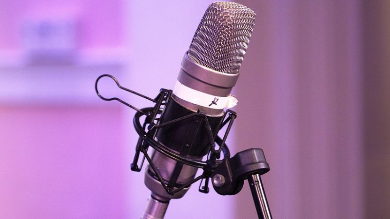 A picture of a microphone.