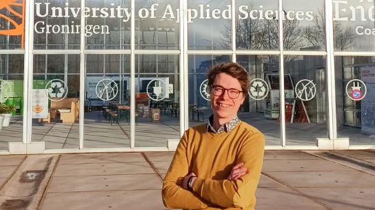 A photo of Jimme Zoete at the Energy Transition Center in Groningen.